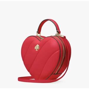 NWT $399 Kate Spade Leather Quilted Heart Crossbody Bag